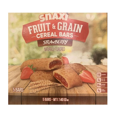 Snaxi Cereal Bars with Strawberry - 5 Bars - 140 gm