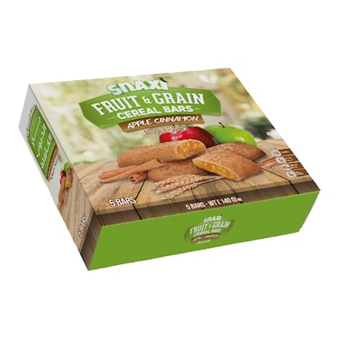 بار حبوب الإفطار سناكسي بالتفاح والقرفة - 5 بار - 140 جم