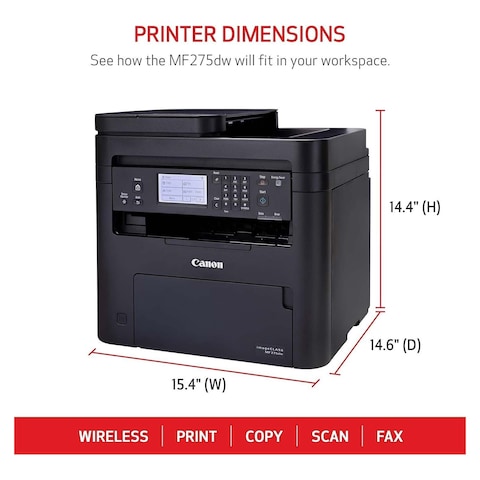 Canon i-SENSYS All in One Wireless Laser Printer - Black- MF275DW