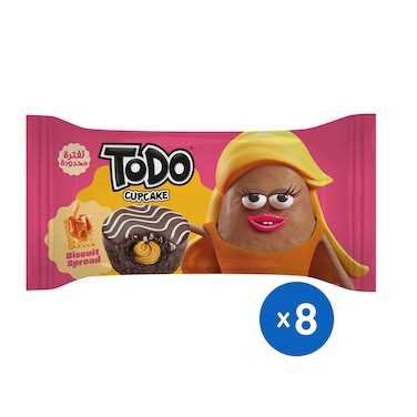 Todo Cupcake Filled with Biscuit Spread - 8 Pieces