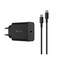 Devia Rocket Series Quick Charger 45W PD Set with USB-C Cable - Black - MP724