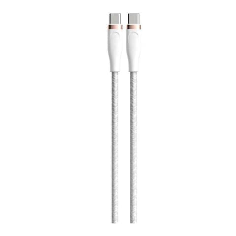 كابل ديفيا ستار سيريز من USB-C إلى USB-C بقوة 3 أمبير 60 واط 1.5 متر - أبيض - MP815