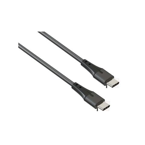 كابل لافينتو USB-C إلى USB-C بتصميم معدني متين 20 فولت 3 أمبير 2 متر - فضي - MP534
