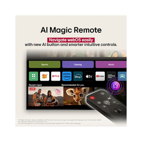 تليفزيون ال جي 55 بوصة أوليد 4K فائق الدقة سمارت مدعم بالذكاء الاصطناعي - OLED55B56LA