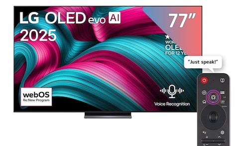تليفزيون ال جي 77 بوصة أوليد أيفو 4K فائق الدقة سمارت مدعم بالذكاء الاصطناعي - OLED77C56LA