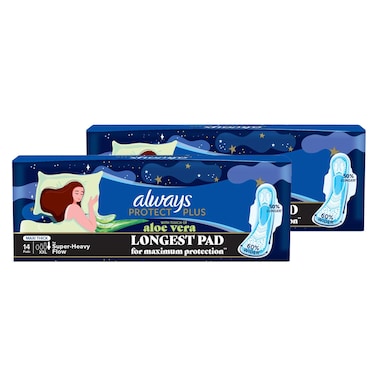 Always Protect Plus Pads with Touch of Aloe Vera - XXL Maxi Thick - 24 Pads