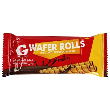 ويفرجي رولز محشوة بكريمة الشوكولاتة - 4 أصابع