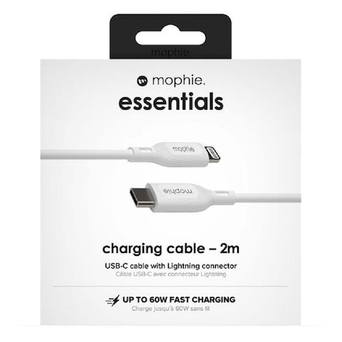كابل موفي إسينشالز USB-C إلى لايتنينح 2 متر - أبيض - 409913780