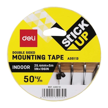 Deli Double Sided Mounting Tape - 25.4mm*1m