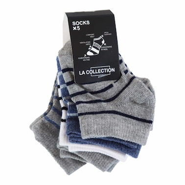 La Collection Stripe Baby Socks - 0-6 Months - 5 Pairs