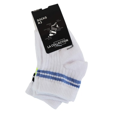 La Collection Baby Socks 0-6 Months - 3 Pairs - White