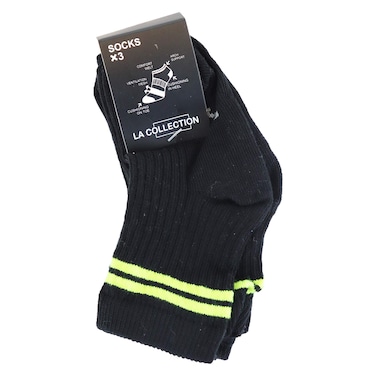 شرابات لا كوليكشن للأطفال 6 -12 شهر - 3 أزواج - اسود