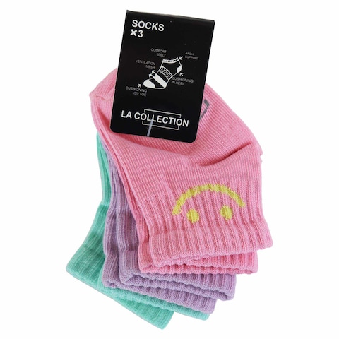 La Collection Baby Socks 0-6 Months - 3 Pairs - Multiple Colors