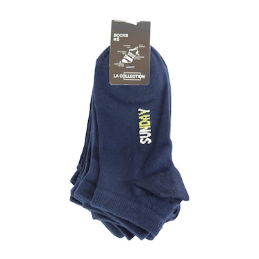 طقم شرابات قصيرة لا كوليكشن للأطفال 10-12 سنوات - 5 أزواج - كحلي