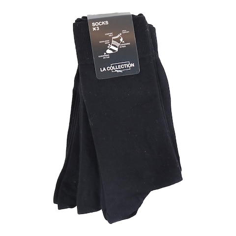 La Collection Men long Socks - 3 Pairs - Black