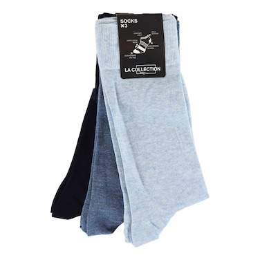 طقم شرابات طويلة لا كوليكشن للرجال - 3 أزواج - ألوان متنوعة