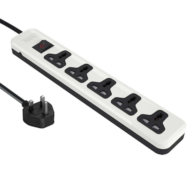 Electric Power Strip 5 Socket 1.5 Meter - White