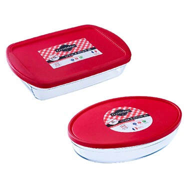 طقم علب تخزين طعام أوكويزين - قطعتين