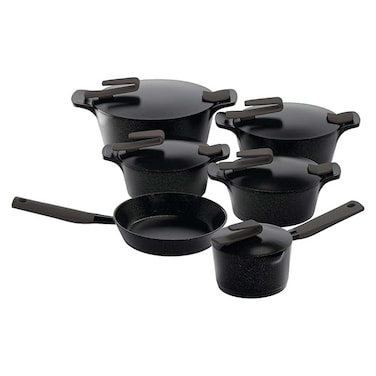 طقم طهي بايركس جرانيت - 11 قطعة