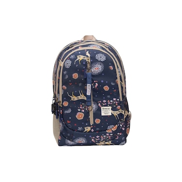 شنطة ظهر مدرسية سمارت جيت بتصميم غزال 15.6 بوصة - أزرق داكن - SG-9147