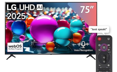 تليفزيون ال جي 75 بوصة 4K فائق الدقة سمارت مدعم بالذكاء الاصطناعي - 75UA85506LA