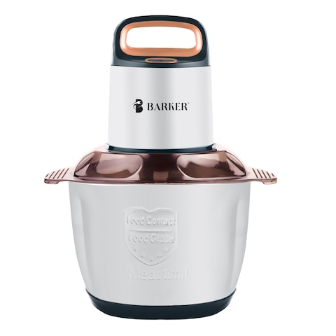Barker Stainless Steel Chopper 4 Liter 2 Speeds - White