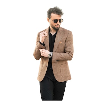 MEN BLAZER PLAIN BRAND CAF?