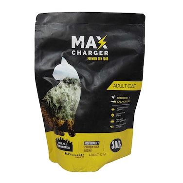 طعام جاف للقطط البالغة ماكس تشارجر - 300 جرام