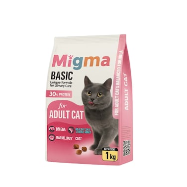 طعام جاف للقطط البالغة ميجما - 1 كجم