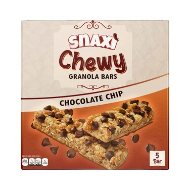 Snaxi Chewy Granola Bars with Chocolate Chip - 5 Bars