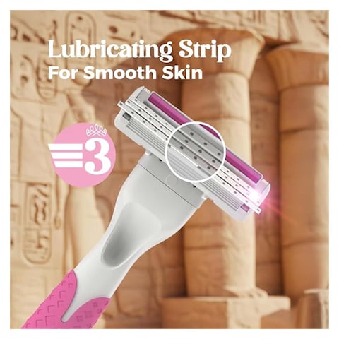 Queen Bastet 3 Blade Women&#39;s Razor + 4 Cartridges