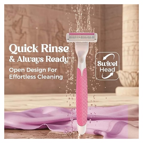 Queen Bastet 3 Blade Women&#39;s Razor + 4 Cartridges