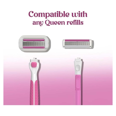 Queen Bastet 3 Blade Women&#39;s Razor + 4 Cartridges