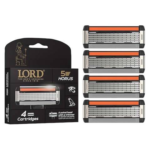 Lord Horus 5 Blade Men&rsquo;s Razor + 4 Cartridges