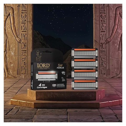 Lord Horus 5 Blade Men&rsquo;s Razor + 4 Cartridges