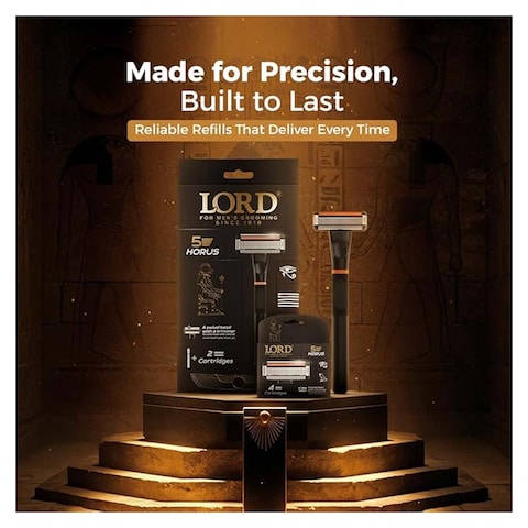 Lord Horus 5 Blade Men&rsquo;s Razor + 4 Cartridges