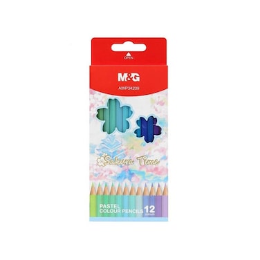 ألوان خشب باستيل ام اند جي - 12 لون - AWP34209