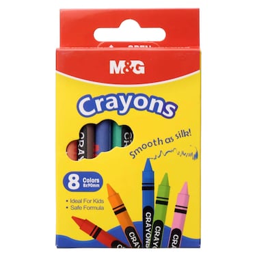 M&amp;G Wax Crayons - 8 Colors - AGMX4238