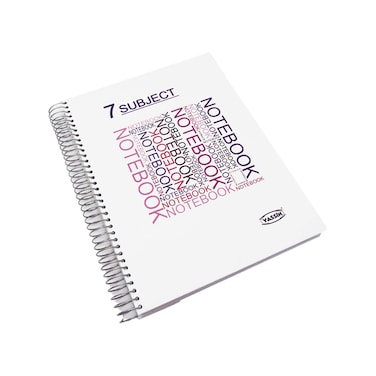 Yassin Spiral Notebook 7 Subjects - 210 Sheets Size A4 - Assorted Colors