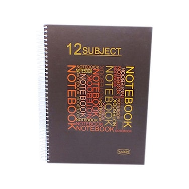 Yassin Spiral Notebook 12 Subjects - 225 Sheets Size A4 - Assorted Colors