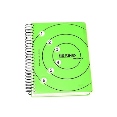 Yassin 6 Rings Spiral Notebook - 228 Sheets Size A5 - Assorted Colors