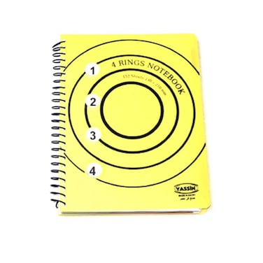 Yassin 4 Rings Spiral Notebook - 152 Sheets Size A5 - Assorted Colors