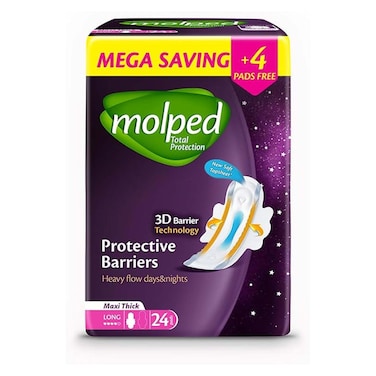 فوط صحيه مولبيد للحماية الكاملة عبوة ايكو طويلة - 24 فوطة