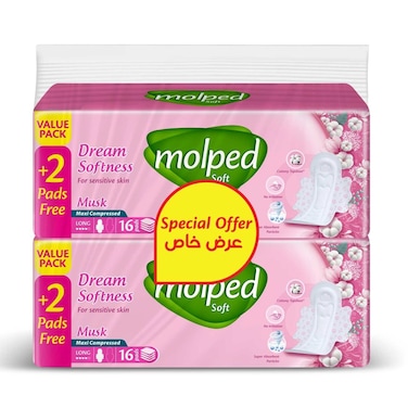 Molped Soft Dream Softness Value Pack - 18 Pads - 2 Pack
