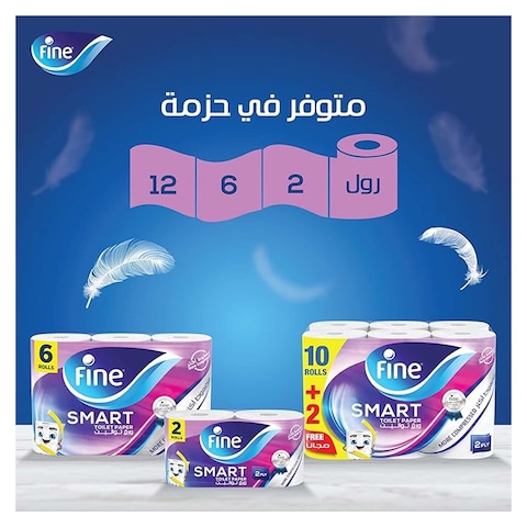 Fine Smart Compressed Toilet Paper - 8 Rolls