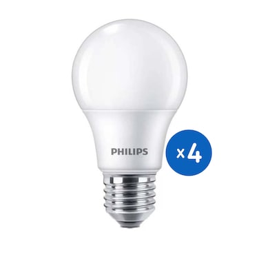 Philips E27 LED Bulb - 11 Watt - Warm Light - 4 Pieces