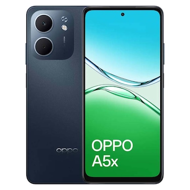 موبايل اوبو A5x - شاشة 6.67 بوصة 128 جيجابايت/4 جيجابايت ثنائي الشريحة بشبكة الجيل الرابع - أزرق