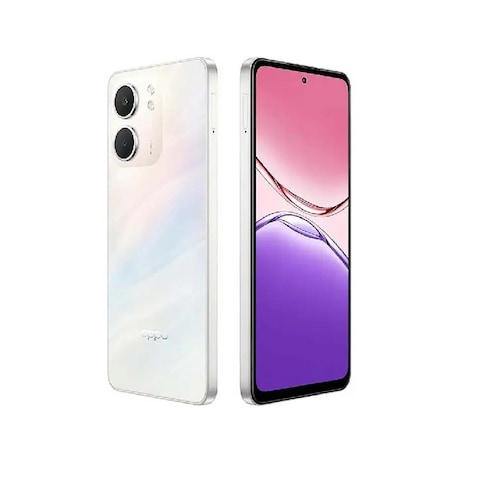 موبايل اوبو A5x - شاشة 6.67 بوصة 128 جيجابايت/4 جيجابايت ثنائي الشريحة بشبكة الجيل الرابع - أبيض