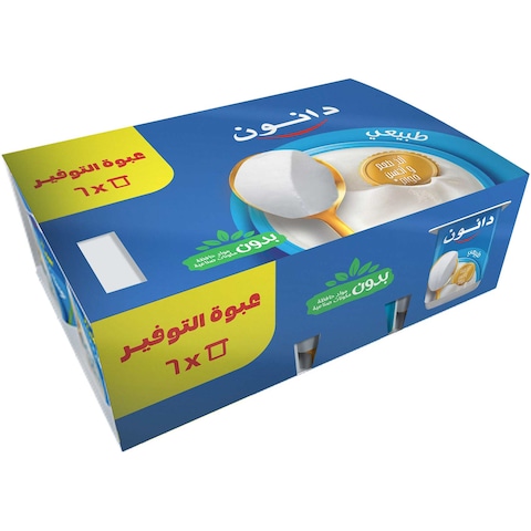 زبادي دانون سادة - 85 جرام - 6 قطعة