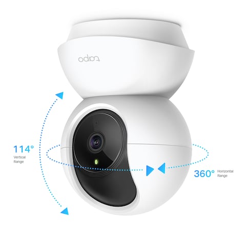 TP-Link Tabo Home Security Camera Wi-Fi Pan/Tilt 1080 Pixels - White - TC70